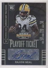 2014 Panini Contenders Playoff Ticket /199 Rajion Neal (Sec Row Seat) Auto 2t7