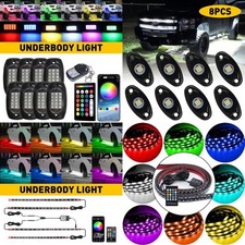 8 Color Led Strip Under Car Tube Underglow Underbody System Neon Lights Kit H 8 Color Led Strip Under Car Tube Underglow Underbody System Neon Lights Kit H