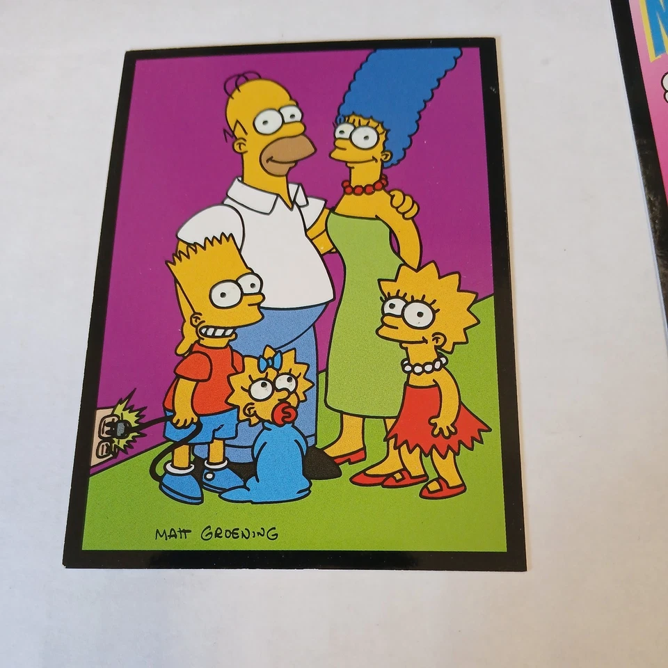 1993 Skybox Simpsons Glow In The Dark Cards Set of 4 Complete - Image 4 of 4