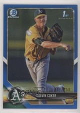 2018 Bowman Draft Chrome Blue Refractor /150 Calvin Coker #BDC-92 0e3