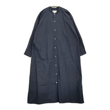 RP WORKS Band collar shirt dress size 1 dress Navy 5-1103M♪