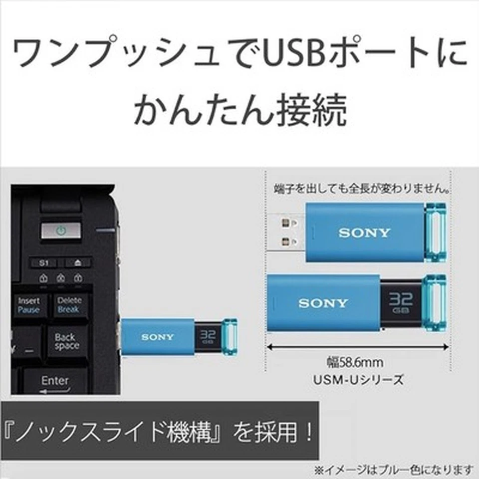 Sony USB Memory USB3.0 128GB Black Capless USM128GUB Flash Drive Computer NEW - Image 4 of 4