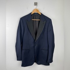 Suitsupply Men Lazio Tuxedo Suit Jacket Navy Blue Black 40L