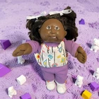 1986 Cabbage Patch Kid, Cornsilk Black, Brown Eyes, Mid-length, OK, African