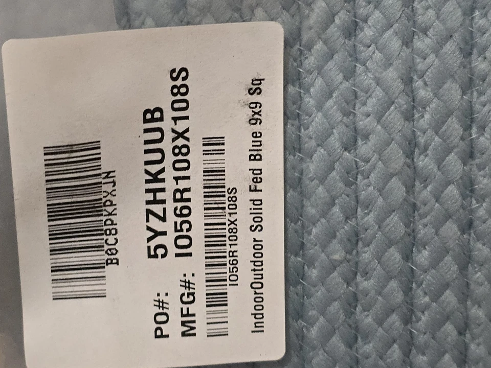 Colonial Mills Cablelock Braided Reversible Rug - Federal Blue 9' Square - Image 4 of 4