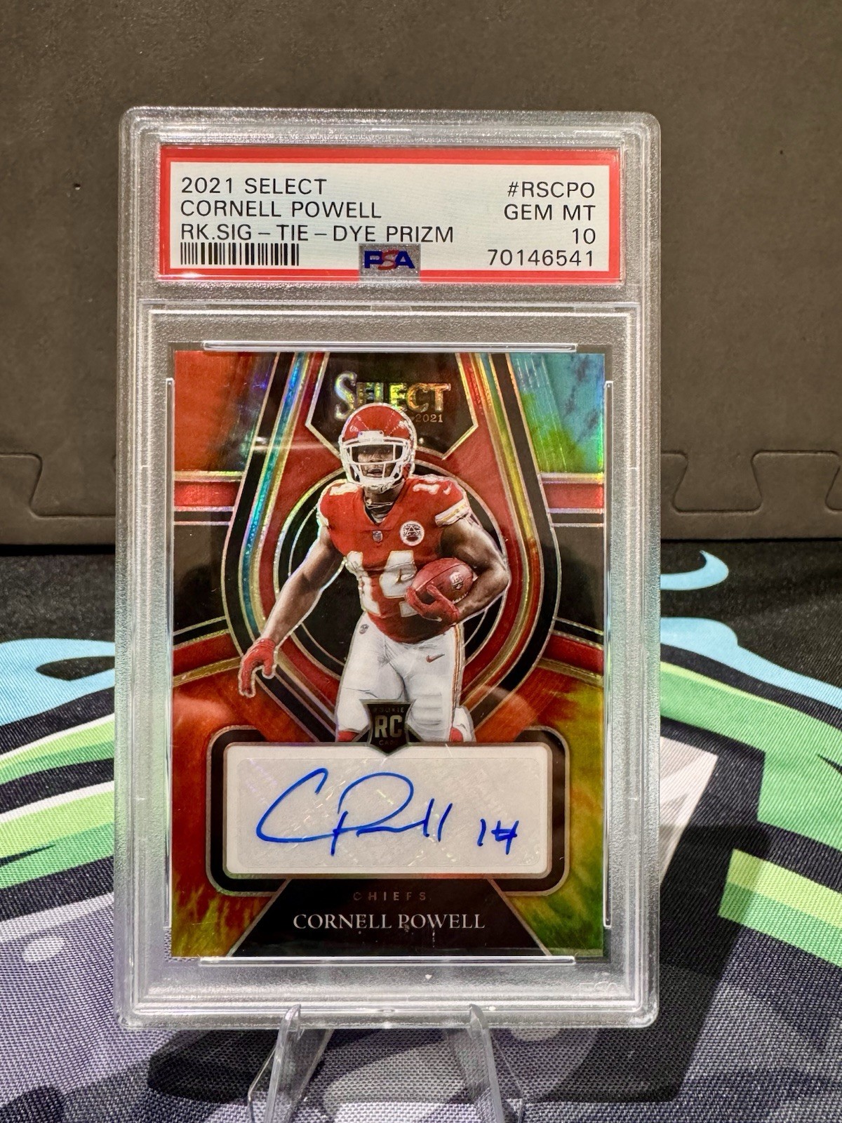 2021 Panini Select - Rookie Signatures Cornell Powell #RS-CPO Tie-Dye Prizm /25 