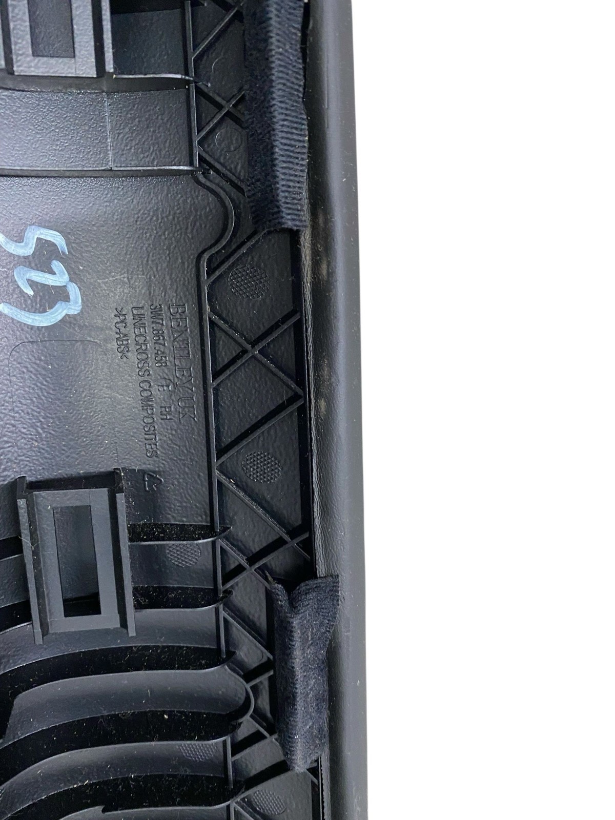 2015 BENTLEY CONTINENTAL LEFT & RIGHT A PILLAR TRIM PANEL SET BLACK CONVERTIBLE