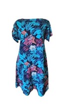 Ann Taylor Loft Linen Blend Floral Dress Tropical W Pockets-XS