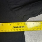 Black NWOT crewneck short sleeve t-shirt with yellow measuring tape showing size S, made in USA.