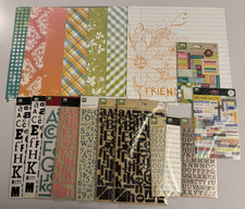 Lot of 'Making Memories' Scrapbook Alphabet Stickers, 12x12" Paper, 19-Pieces 