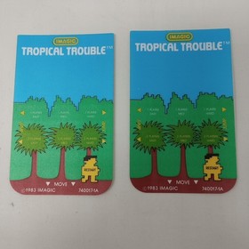 Tropical Trouble (Mattel Intellivision) Cartridge & Overlays