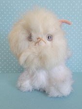 Vintage Jerry Elsner Cat Plush with Pink Bow Fur Face Year Unknown