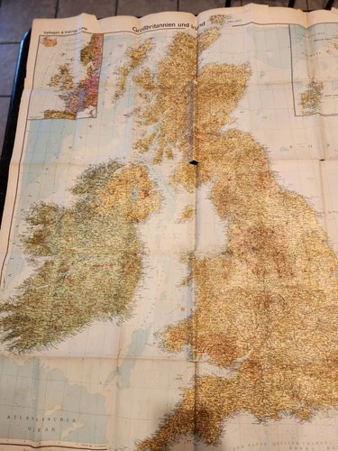 Two WWII WW2 Original German Military Maps ,