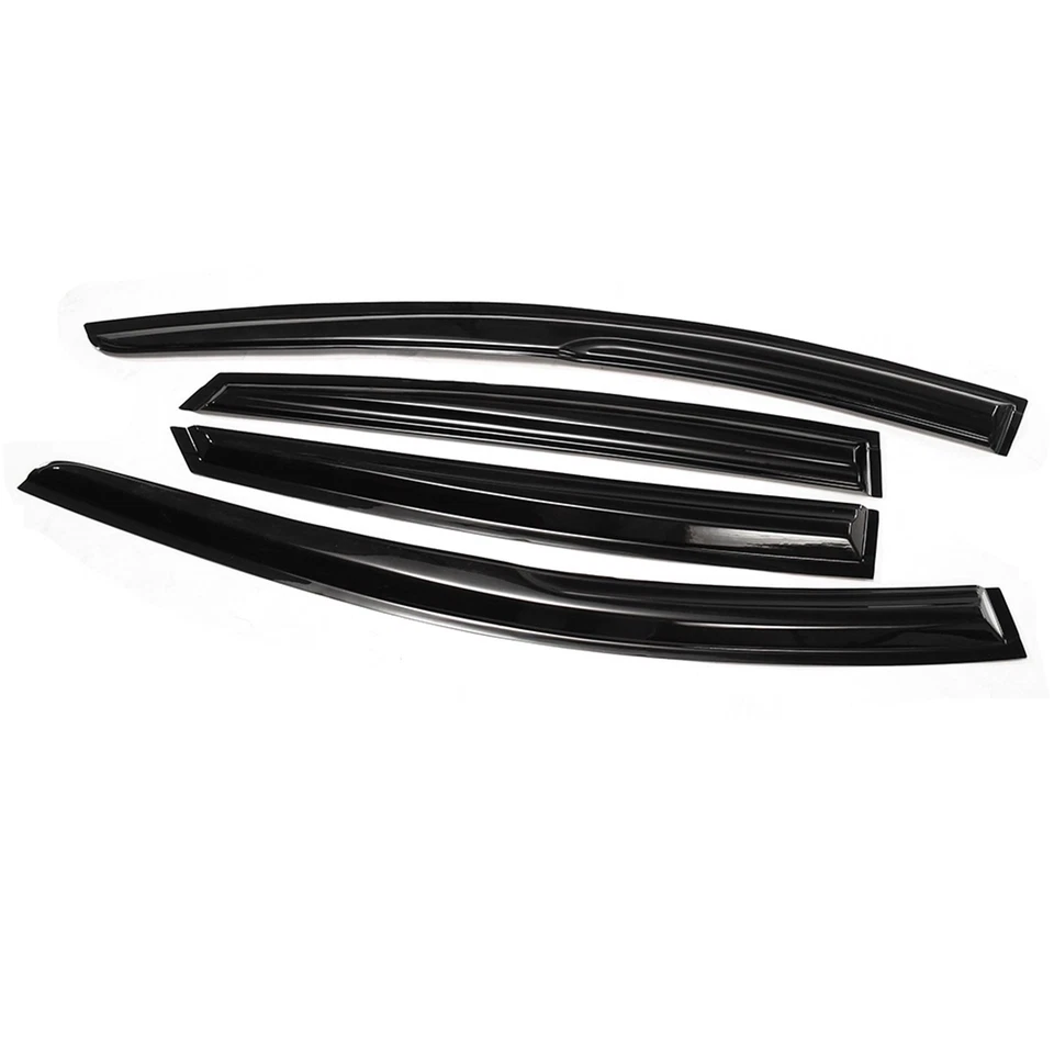 Viseras de ventana originales Ford Focus 2012-2018 4 puertas JDM 3D onduladas estilo Mugen Foto 3 de 4