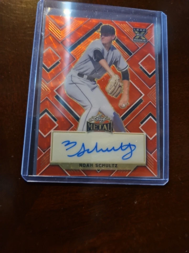 2022 Leaf Metal Baseball Noah Schultz Auto Autograph 1/1 - Image 3 of 4