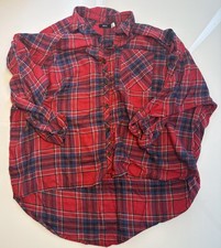 BDG Urban Outfitters Plaid Flannel Soft Button Down Woven- WOMEN M