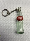 Vintage Coca Cola Classic Glass Bottle Keychain Key Ring 3”