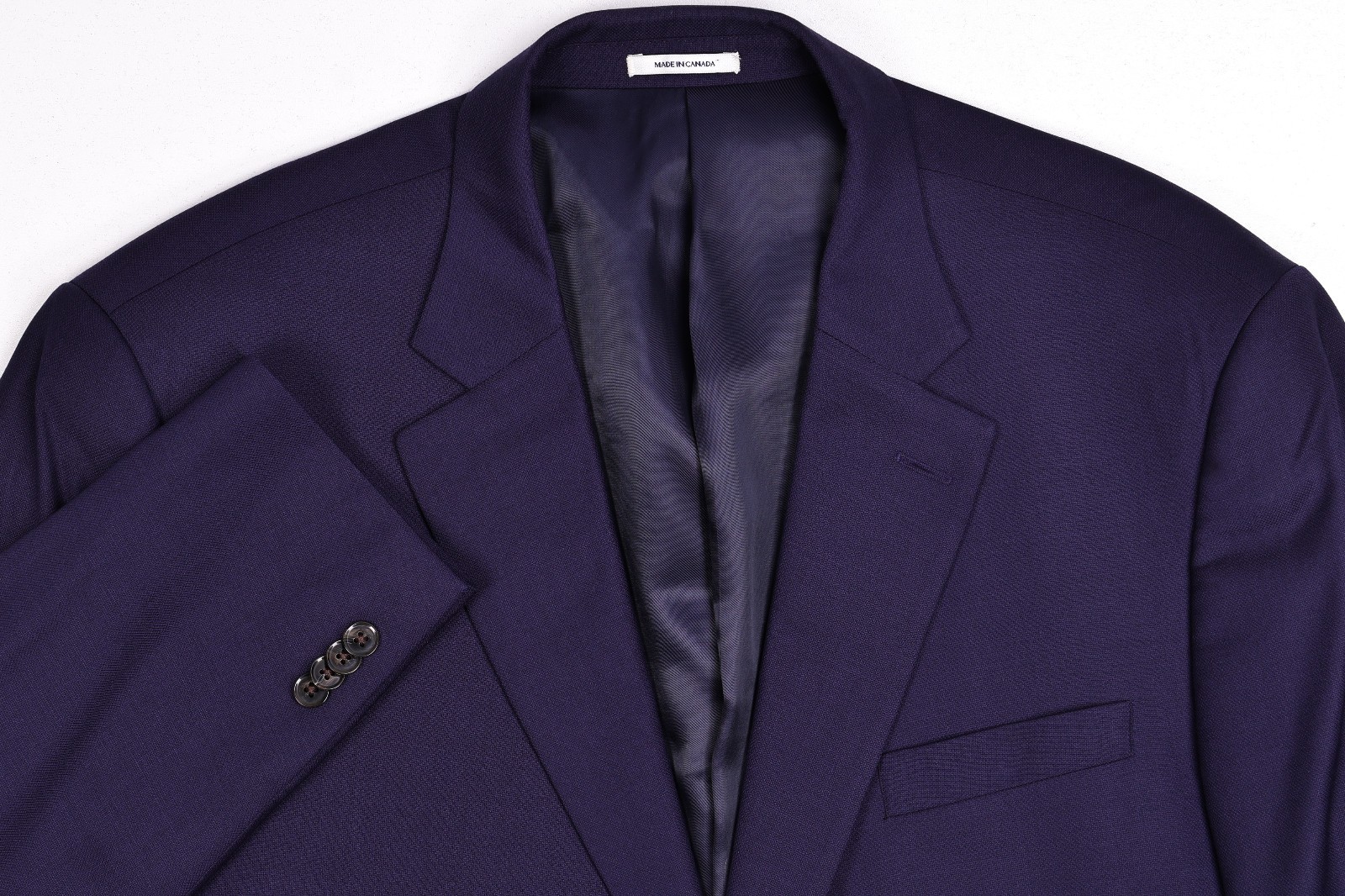 Peter Millar Solid Navy Wool Blazer Jacket 48 R - image 1