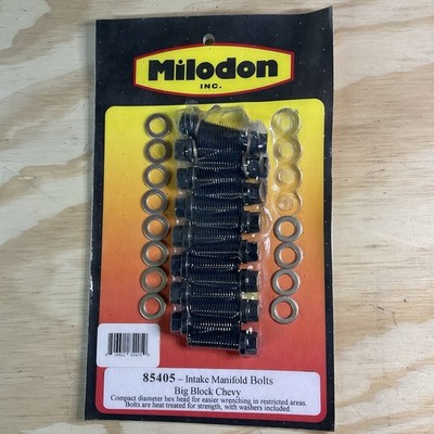 Milodon Big Block Chevy Intake Manifold Bolts 85405 Compact Diameter Hex Head
