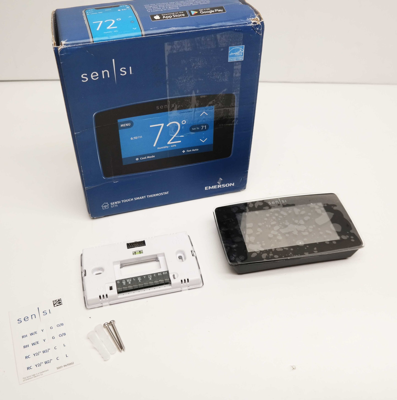 Emerson Sensi ST75 Wi-Fi Smart Thermostat - Black