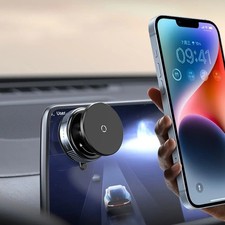Magnetic Car Phone Holder 360  Rotatable Suction Cup Dashboard Windshield Mount
