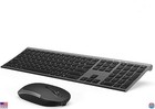 Vssoplor Ultra Slim Rechargeable Wireless Keyboard & Mouse Combo - Full-Size,