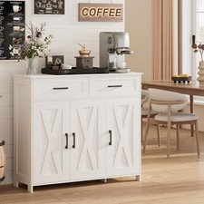 Coffee Bar Storage Cabinet W/ Drawers Kitchen Buffet Cabinet Sideboard Cabinet