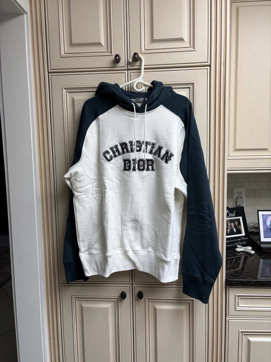 CHRISTIAN DIOR Logo Hooded Sweatshirt XXL NEW 193J647A0687 Orig