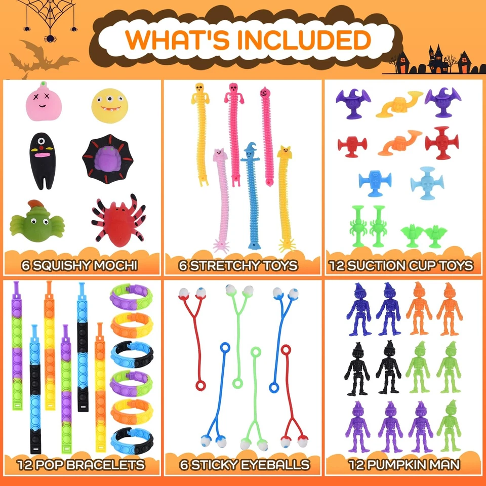 Paquete Surtido Favores Fiesta Halloween, 201 Piezas Juguetes a Granel para Niños, Classr... Foto 2 de 4