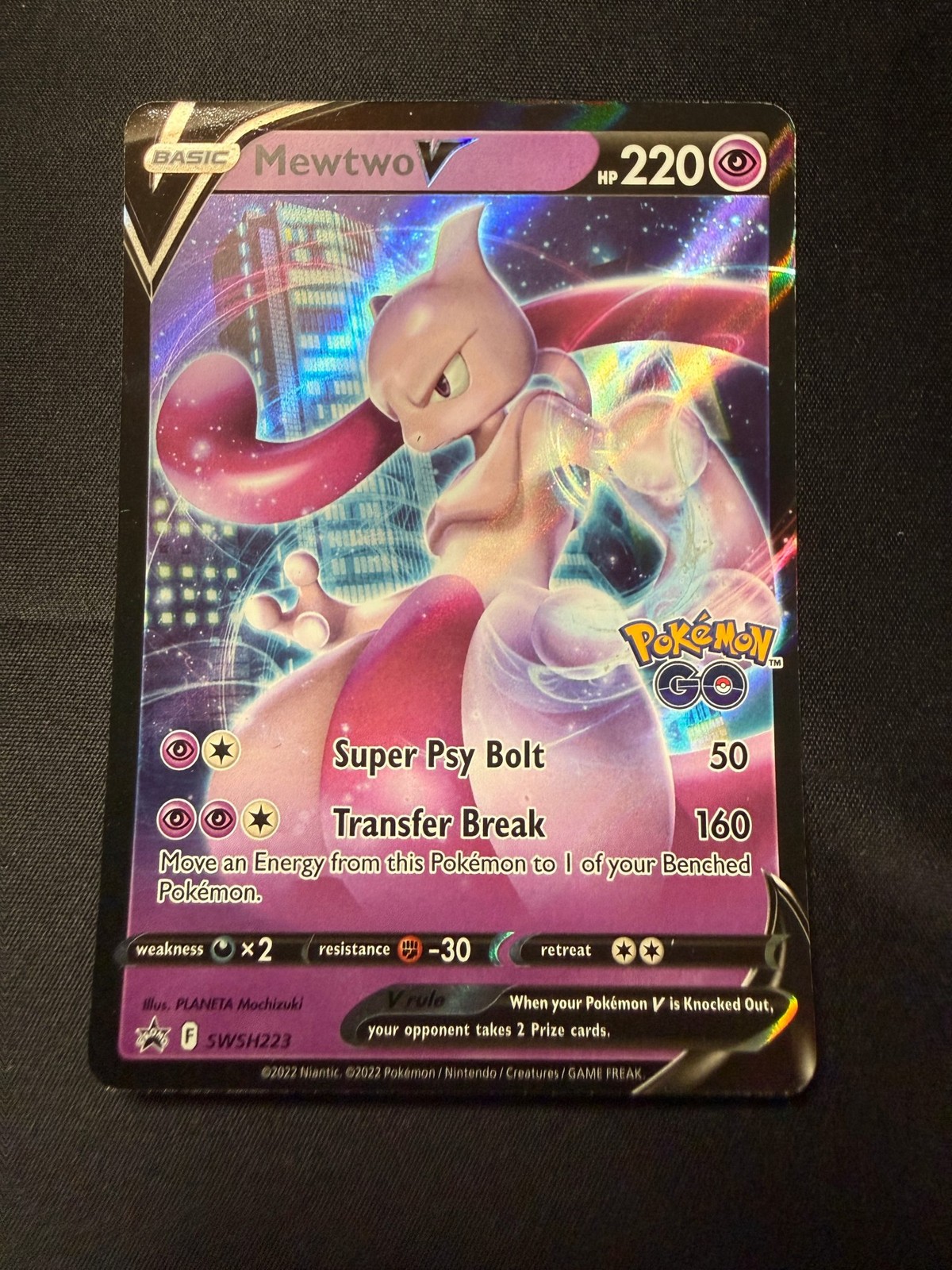 Pokemon Mewtwo V Holofoil [SWSH: Sword & Shield Promo Cards - SWSH223]-NM