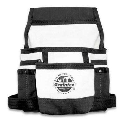 CS2839 9 Pocket Nail & Tool Pouch Rip-Stop Canvas for Constructors, Electrici...