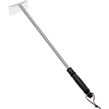 Charcoal Grill Ash Rake Hoe for Fireplace Wood Stove Pizza Oven Stainless Steel