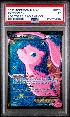 PSA 1 2013 POKEMON Mew EX BW LEGENDARY TREASURE RADIANT COLLECTION