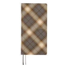 Hobonichi Techo 2026 Weeks Planner Slim Vertical Foggy Check Cotton Cover