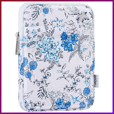 E-Reader Hülle 6-7 Zoll Schutzcase Blau Blume für Paperwhite Oasis Kobo Geräte