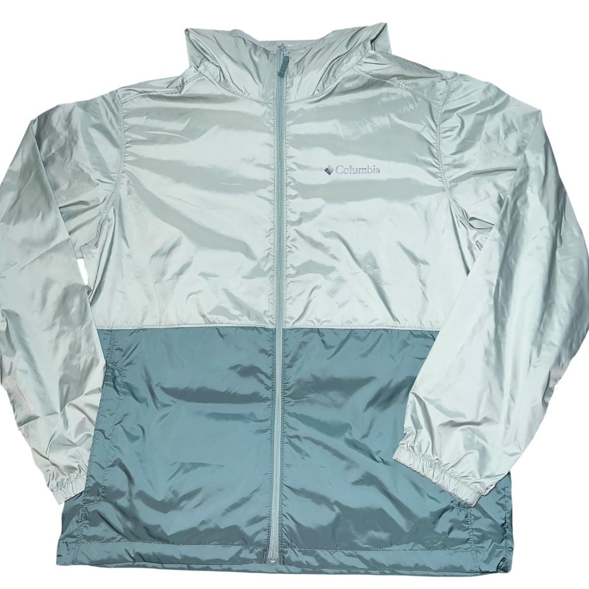 Columbia Center Ridge II Windbreaker Jacket Men's M Hooded Sage