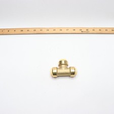 Push to Connect Tee Fitting Lead Free Brass 3/4" x 3/4" x 3/4"