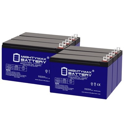 Mighty Max 12V, 9Ah, GEL, NB Terminal, Battery Replaces Vision CP1290B1 - 6 Pack
