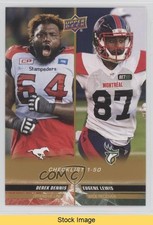2023 Upper Deck CFL Checklist Gold Derek Dennis Eugene Lewis #50 READ 10bd