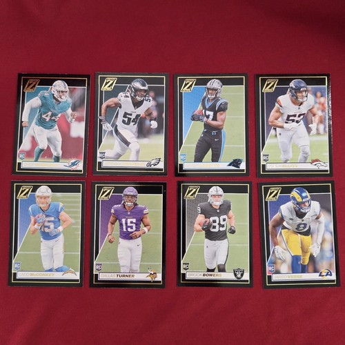 2024 Panini Zenith Football Rookie Card Lot (8), Legette, McConkey, Bowers