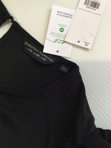Dorothy Perkins Black Long Sleeved Blouse Size 16 (UK 18) NWT - Picture 10 of 11