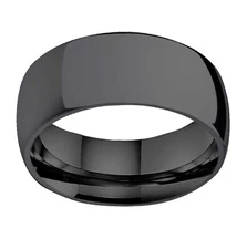 10mm Tungsten Carbide High Polish Men's Wedding Band sz 7-14