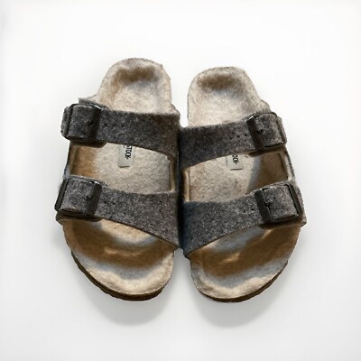 Birkenstock Wool Fur Winter Sandal Double Buckle Size 32 205  display picture 2