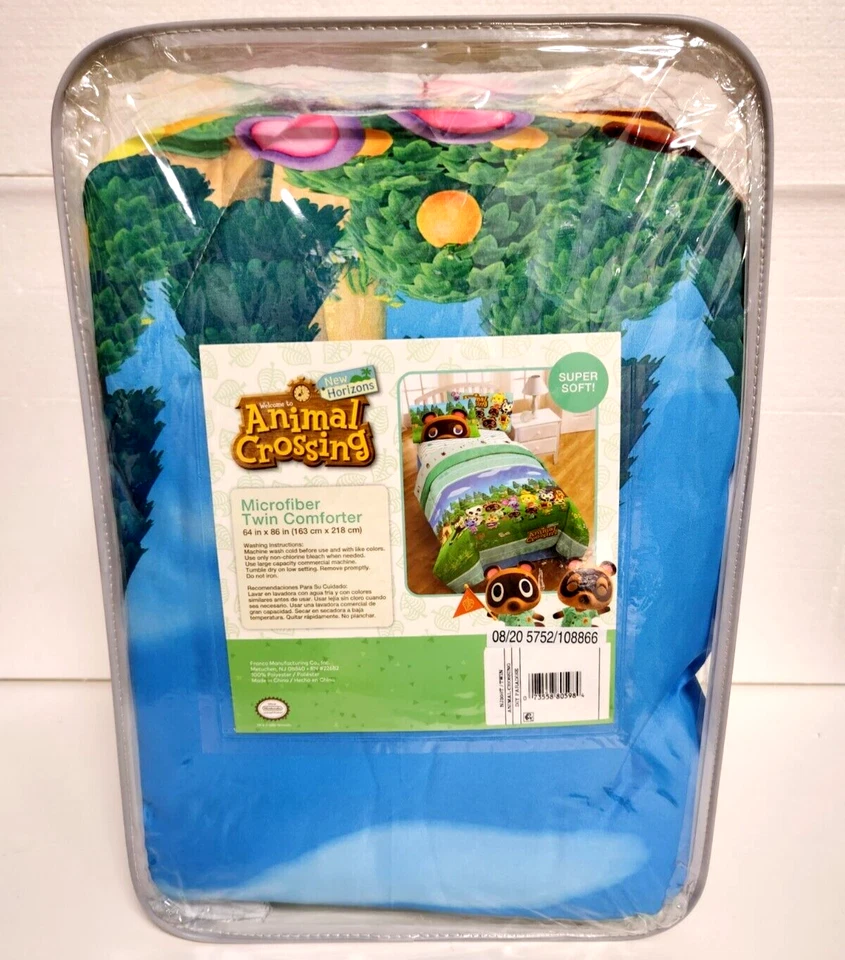 Animal Crossing Comforter Twin Size - DIY Paradise New Horizons New - Image 2 of 4