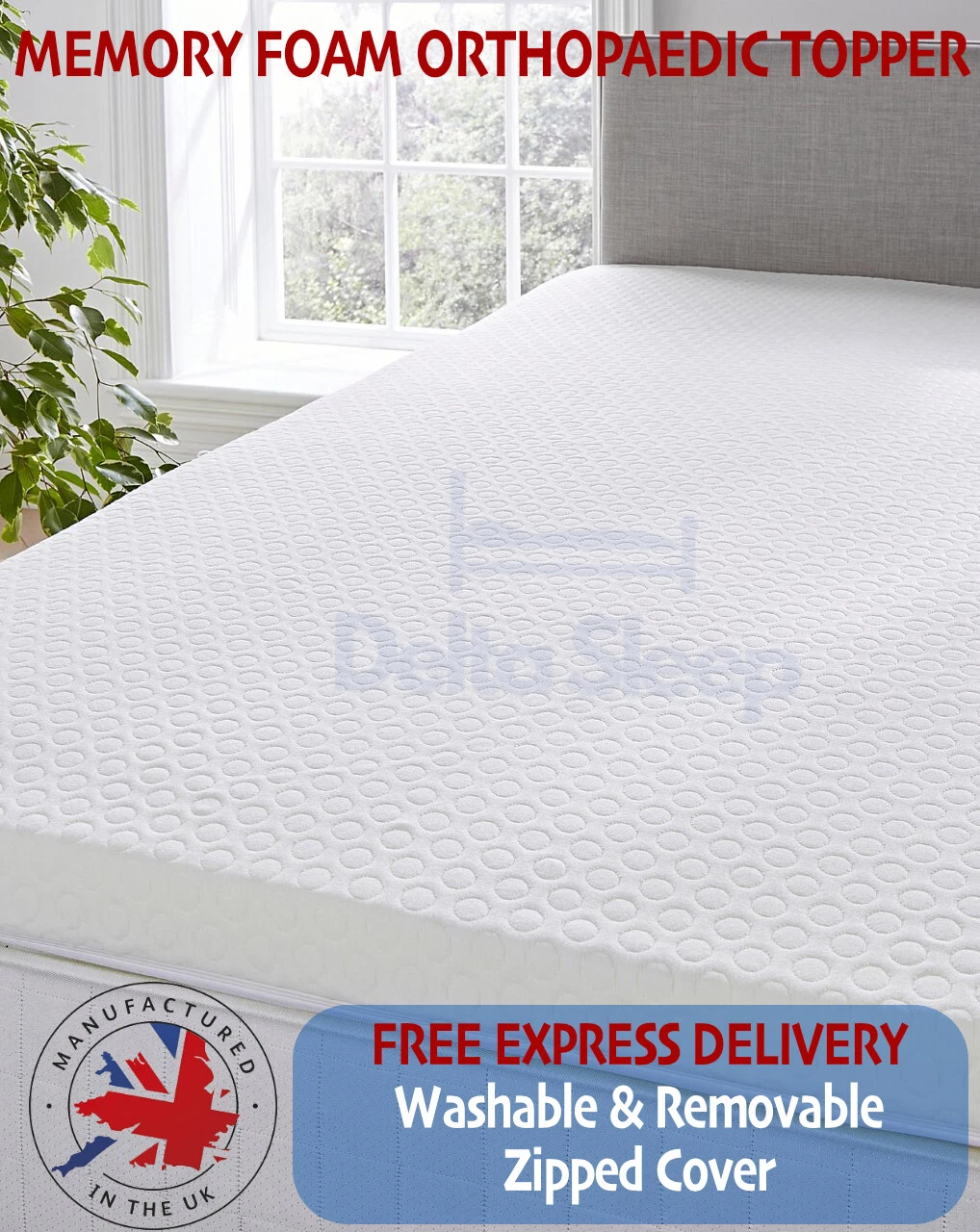 Memory Foam Mattress Topper Orthopaedic Protector Single Double Kingsize
Opens in a new window or ta