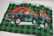Lot of 2 Christmas Pillow Throw Covers Shams 17x17 Merry Christmas Santa Truck