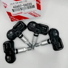 New 4Pcs OEM 42607-06020 TPMS Tire Pressure Sensor PMV-C010 for Corolla Lexus
