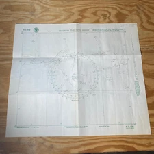 VINTAGE 1950 NAVY NAUTICAL MARITIME POSITION PLOTTING CHART SHEET