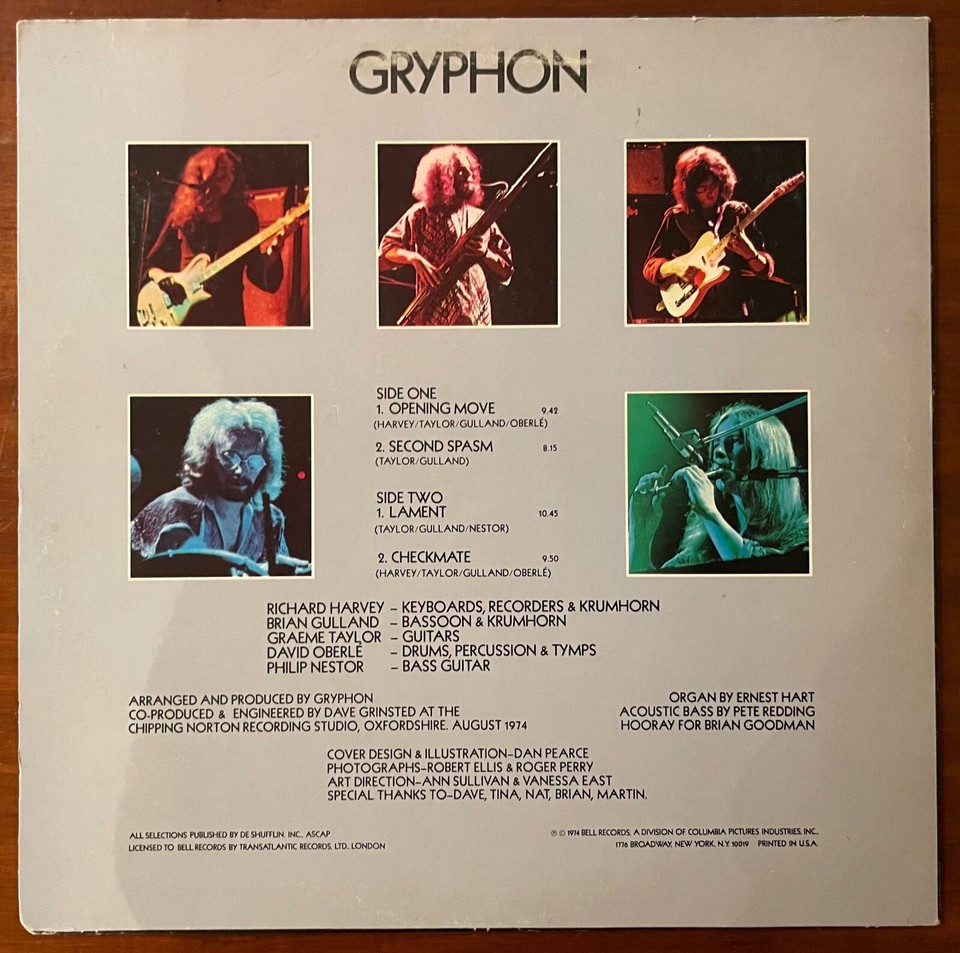 GRYPHON – Red Queen To Gryphon Three. PROG FOLK. BELL 1974 US | eBay