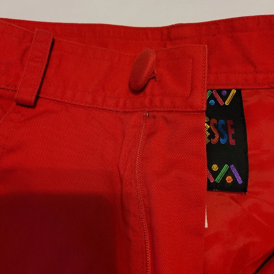 Pantalón De Colección Bouillabaisse por Deborah, Rojo Forrado Para Mujer Talla 6 Algodón Suelto RARO Años 80 Foto 4 de 4